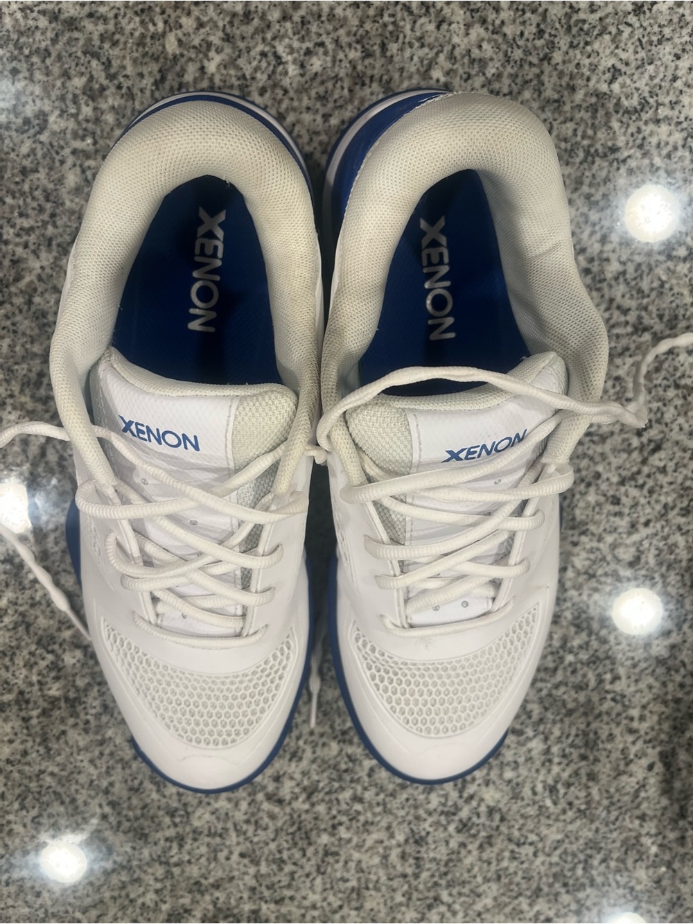 Men’s White and Blue Casual Sneakers